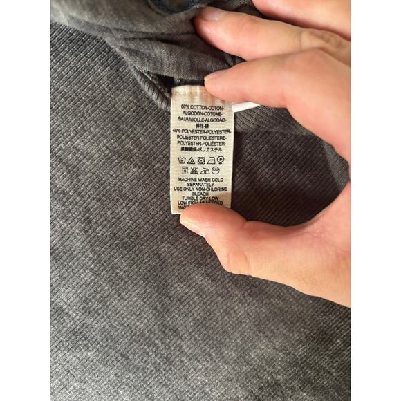 We The Free Oversized Dolman Tunic Top Gray Lightweight Slouchy Hi Low Hem Large - Picture 8 of 9
